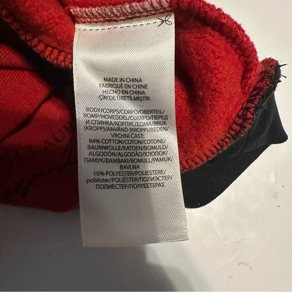 Ralph Lauren Polo Bear Red Black Sweater Size 24month - Picture 5 of 8